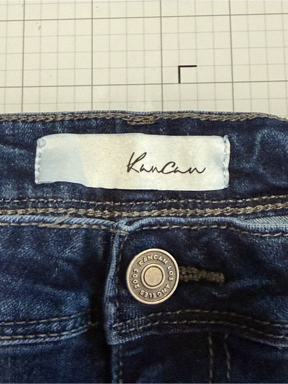 KanCan Dark Blue Skinny Jeans with Distressed Detail - Picture 2 of 9